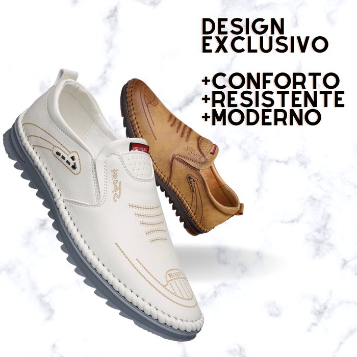 Sapato de Couro Italian - Ultra Confortável e respirável